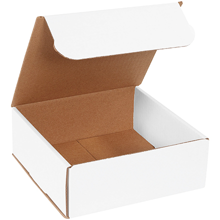 8 x 8 x 3" White Corrugated Mailers