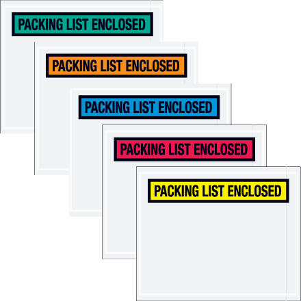 "Packing List Enclosed" (Panel Face) Envelopes