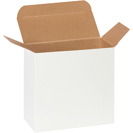 5 <span class='fraction'>5/8</span> x 2 <span class='fraction'>1/2</span> x 5 <span class='fraction'>5/8</span>" White Reverse Tuck Folding Cartons