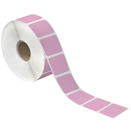 1 <span class='fraction'>1/2</span> x 3/4" Pink Desktop Direct Thermal Label