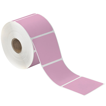 2 <span class='fraction'>1/4</span> x 2" Pink Desktop Direct Thermal Label